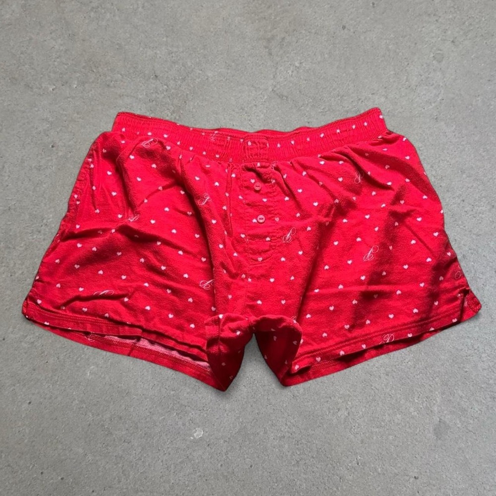 Victoria's Secret PINK Red Heart Sleep Boxer Shorts XS